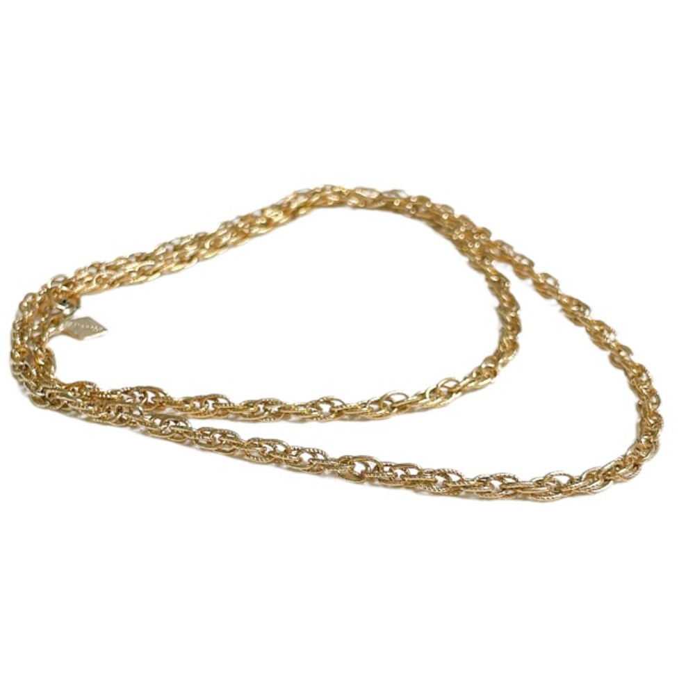 Vintage Sarah Coventry gold chain link 24” clasp necklace